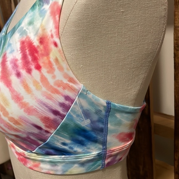 Athleta Ultimate Love Proudly Bra activewear rainbow padded intimate size small - Picture 4 of 7